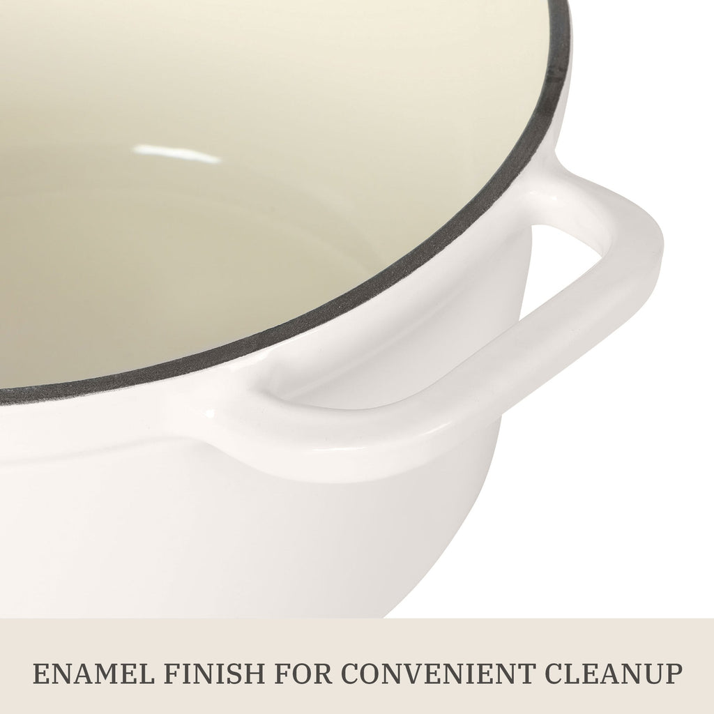 PioneerHome™ 5-Quart Enameled Cast Iron Dutch Oven with Lid, Linen - PioneerHome™