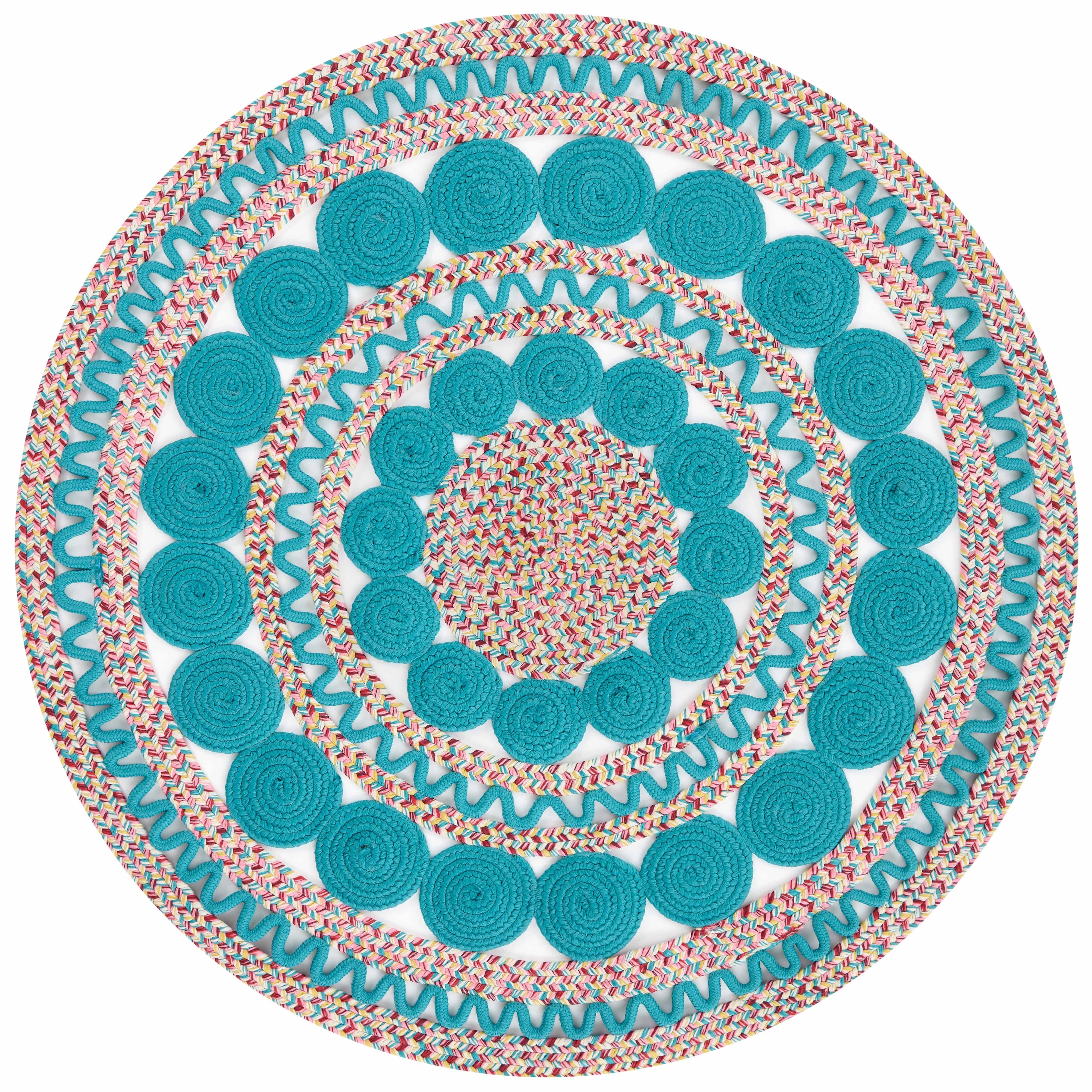 PioneerHome™ Braided Floral Round Rug, 48" - PioneerHome™