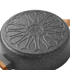 PioneerHome™ Prairie Signature 6-Quart Cast Aluminum Jumbo Cooker Saute Pan, Charcoal Speckle - Farmhouse - PioneerHome™