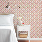 PioneerHome™ Pink Salmon Washy Trellis Peel and Stick Wallpaper, 18" x 18.86' - PioneerHome™