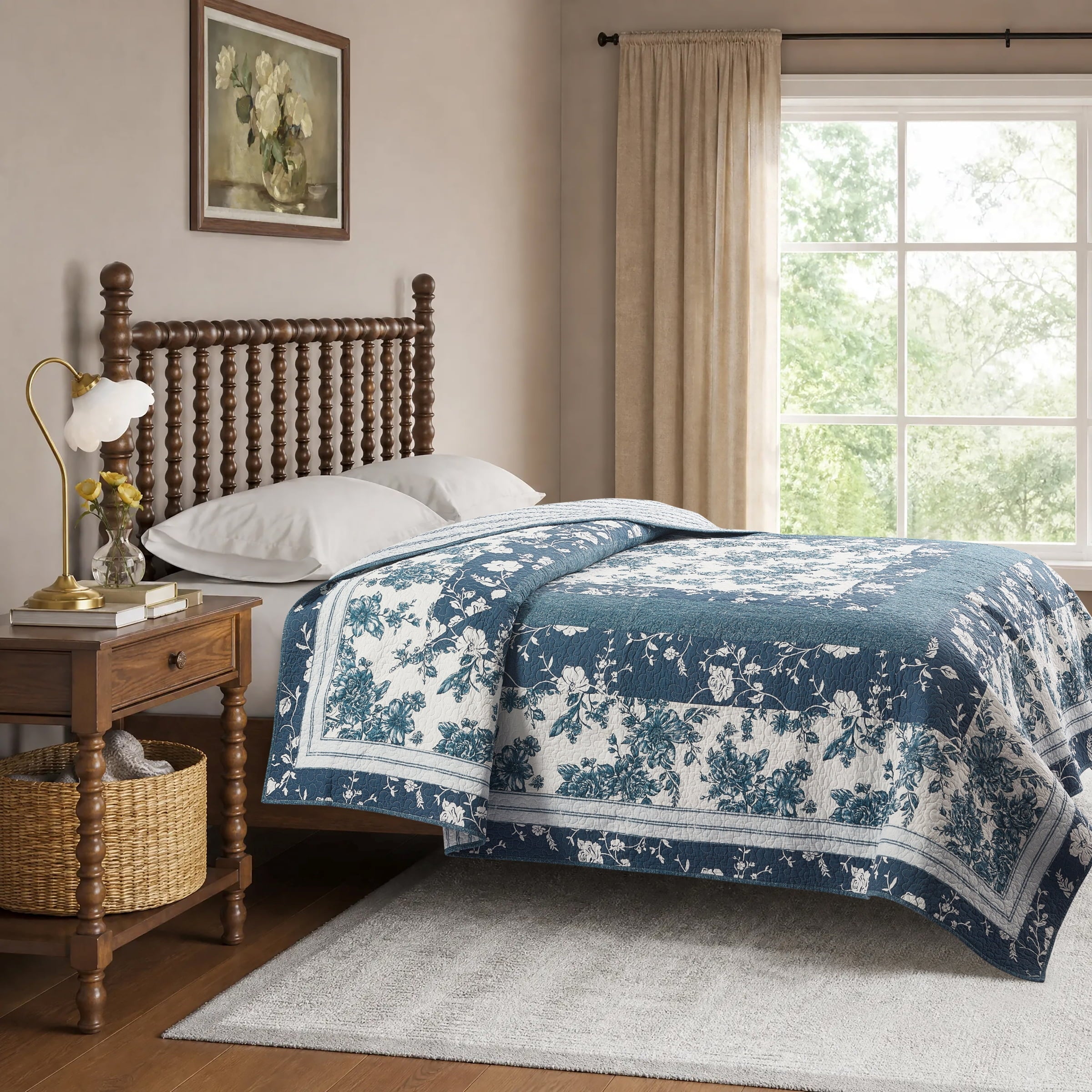 PioneerHome™ Avery Cotton Patchwork Quilt, Full/Queen, Blue Dust Bedding - PioneerHome™