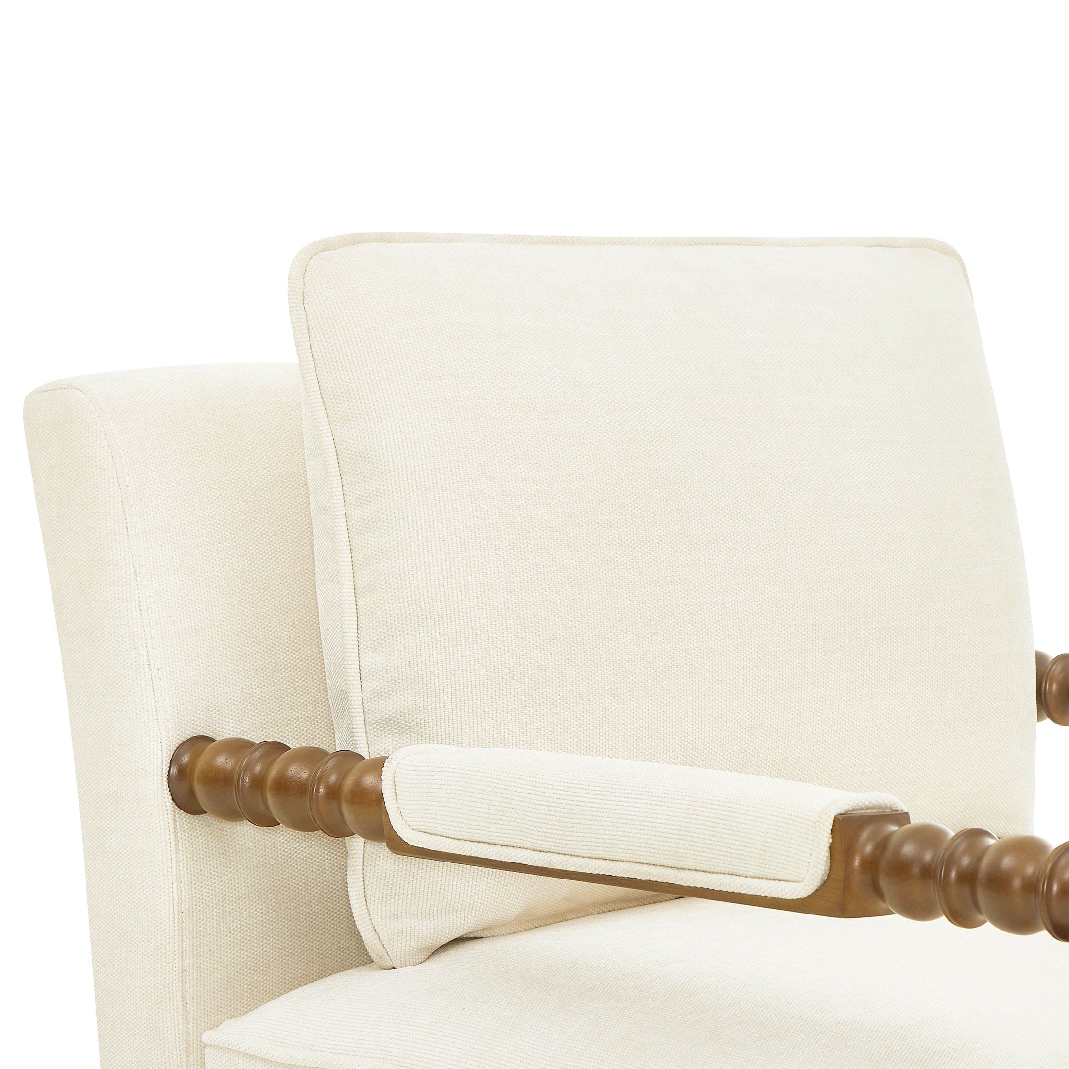 PioneerHome™ Pioneer Woman Harper Spindle Accent Chair, Antique White Fabric Upholstery - PioneerHome™