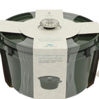 PioneerHome™ 5-Quart Enamel Cast Iron Dutch Oven with Lid, Dark Green - Rustic Home - PioneerHome™