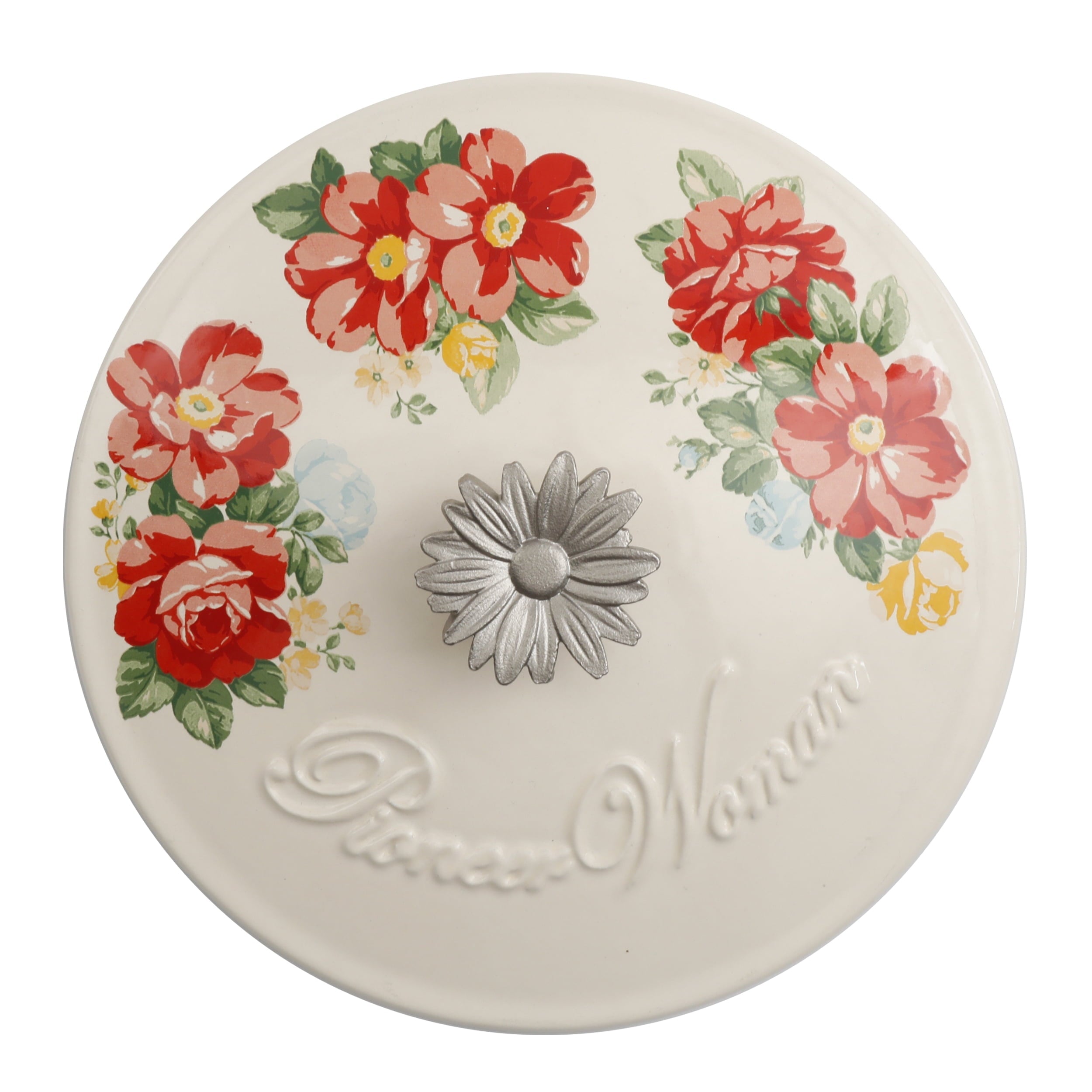 PioneerHome™ Vintage Floral Enameled Cast Iron 3-Quart Dutch Oven - PioneerHome™