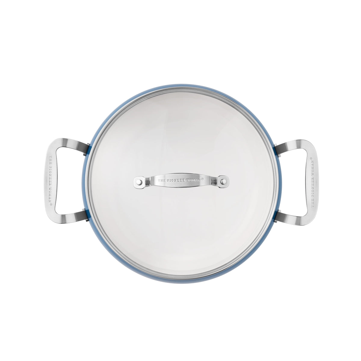 PioneerHome™ Harlow 7.5 Qt Ceramic Non-Stick Stock Pot with Lid, Denim Blue - Farmhouse - PioneerHome™