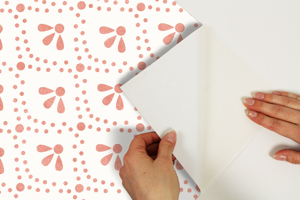 PioneerHome™ Coral Tonal Scallop Peel And Stick Vinyl Wallpaper, 215-in by 20.5-in, 30.75 sq. - PioneerHome™