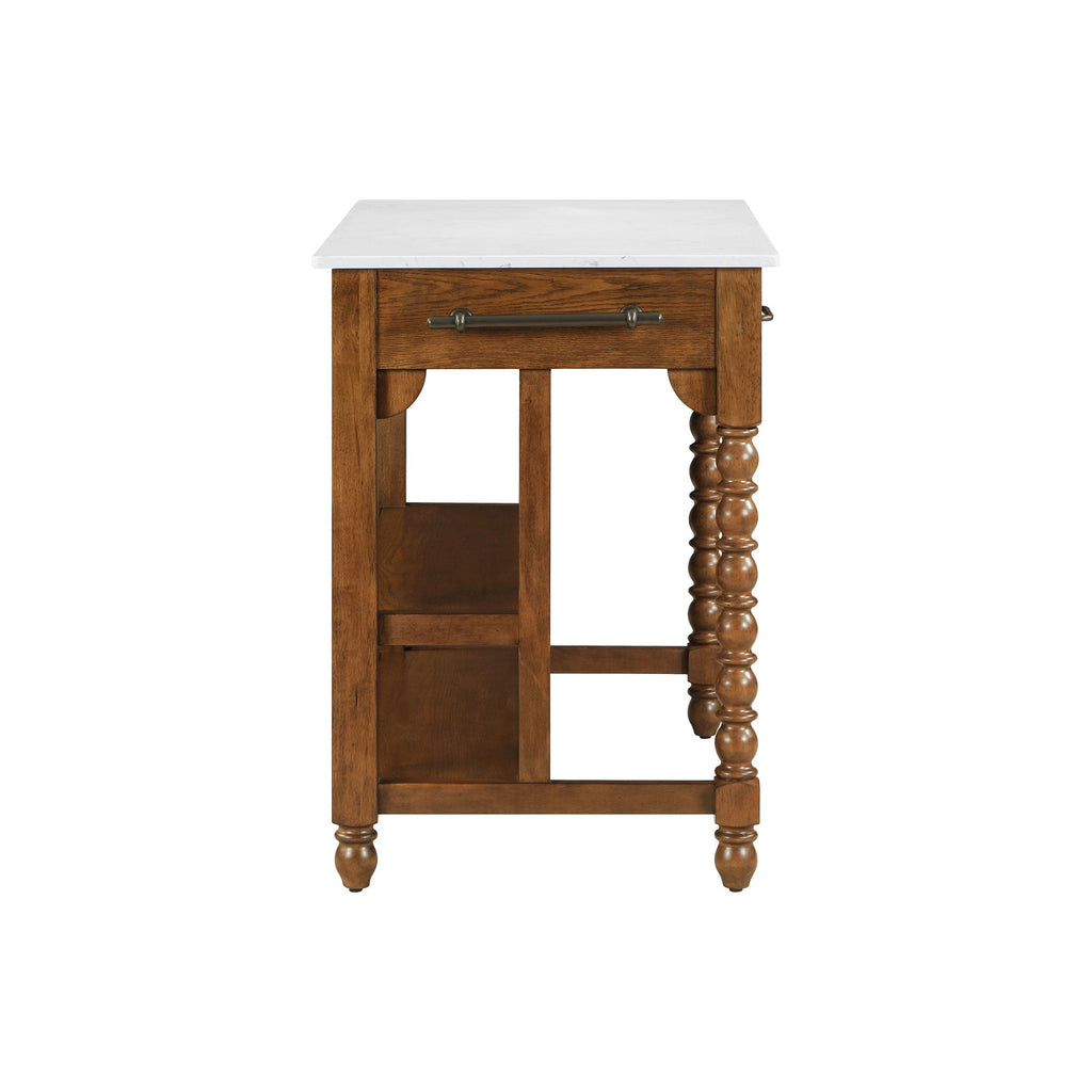 PioneerHome™ Harper Kitchen Island with Drawers, Homestead Brown - PioneerHome™