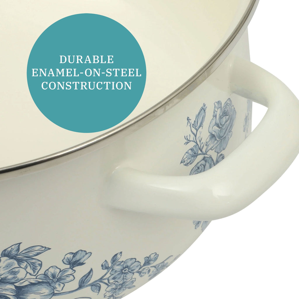 PioneerHome™ Agatha Enamel-on-Steel 6-Quart Dutch Oven, Blue - PioneerHome™