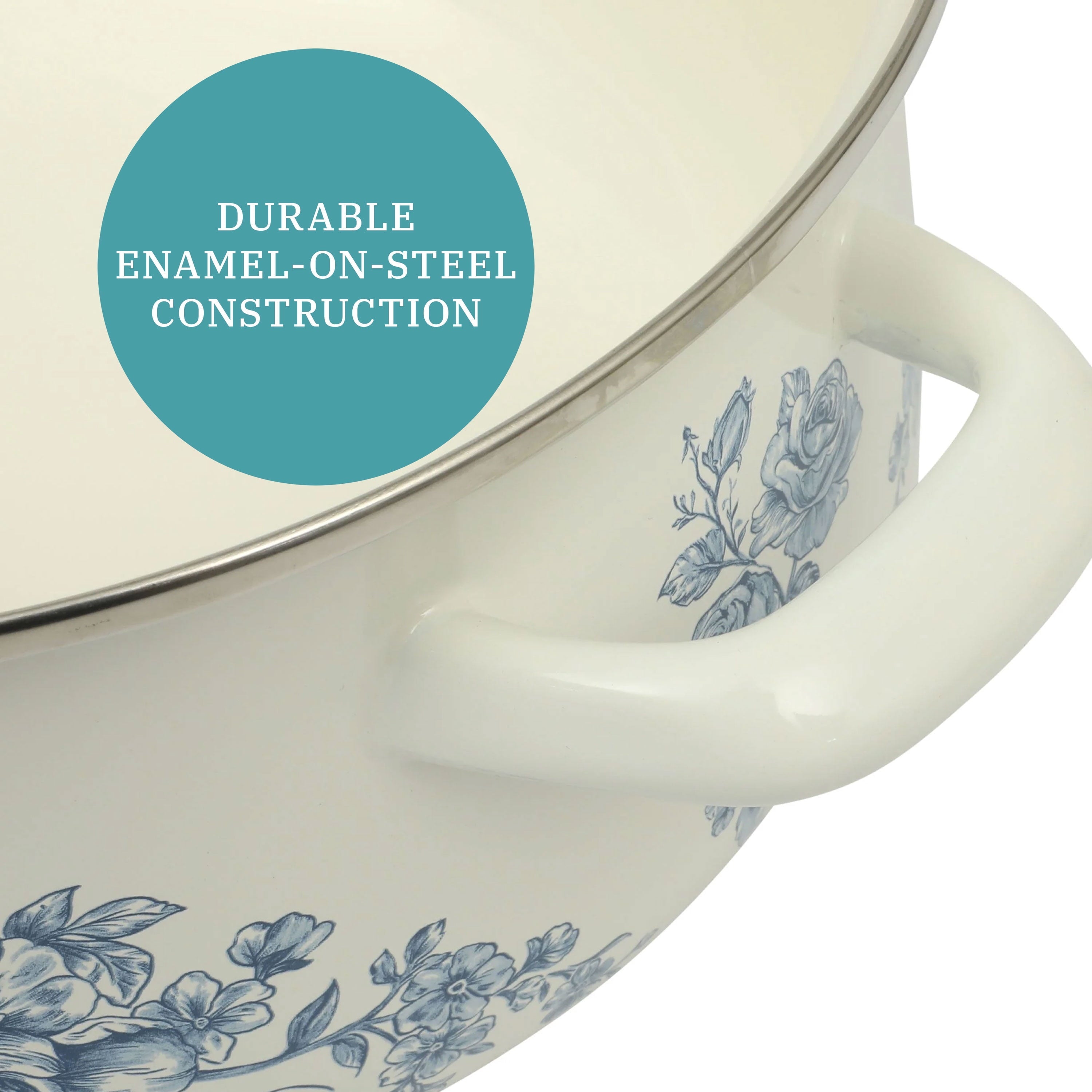 PioneerHome™ Agatha Enamel-on-Steel 6-Quart Dutch Oven, Blue - PioneerHome™