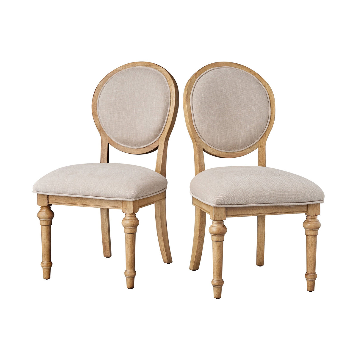 PioneerHome™ Willa Rounded Back Dining Chairs, Heirloom Wheat, Set of 2 - PioneerHome™