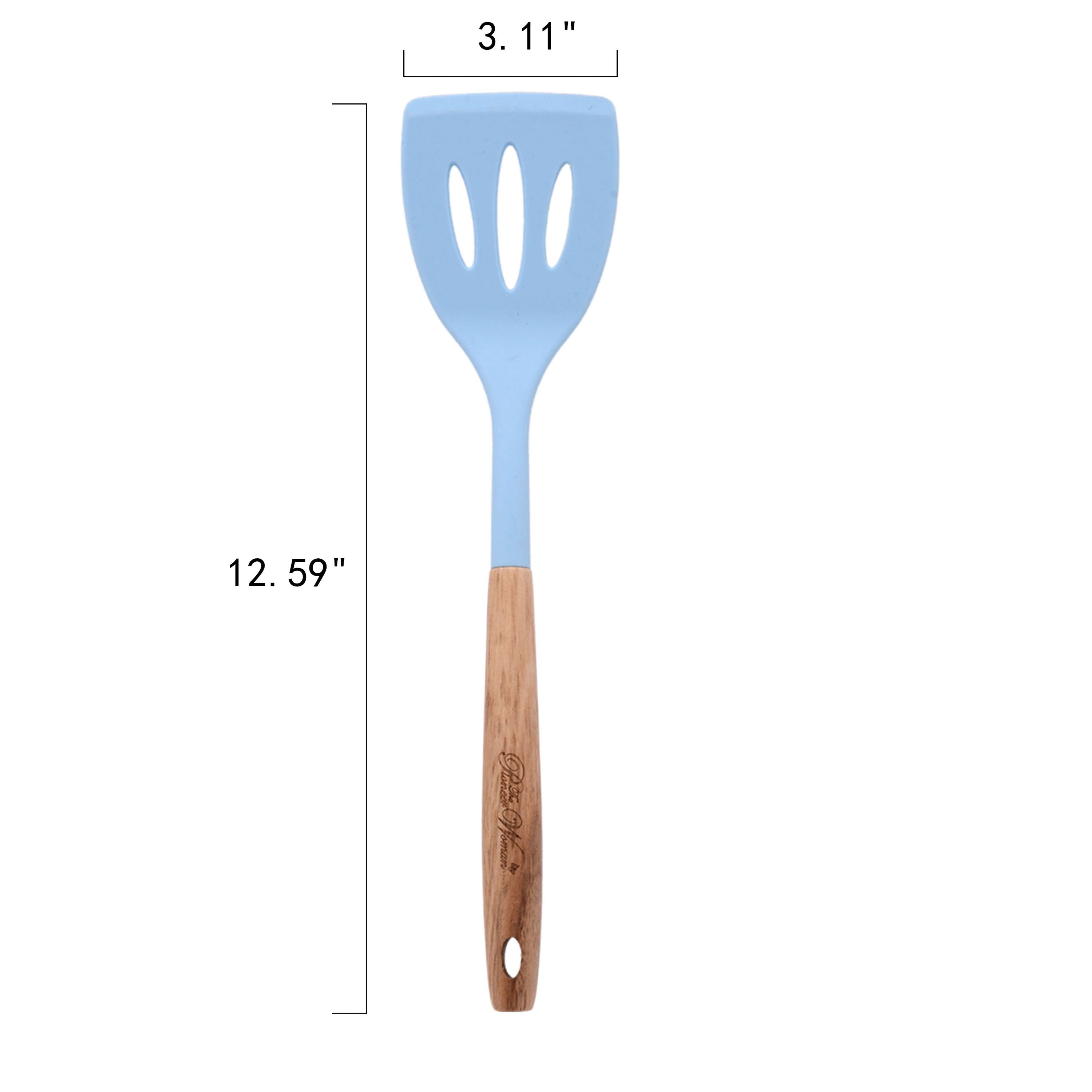 PioneerHome™ 10-Piece Silicone and Acacia Wood Handle Cooking Utensils Set, Blue - PioneerHome™