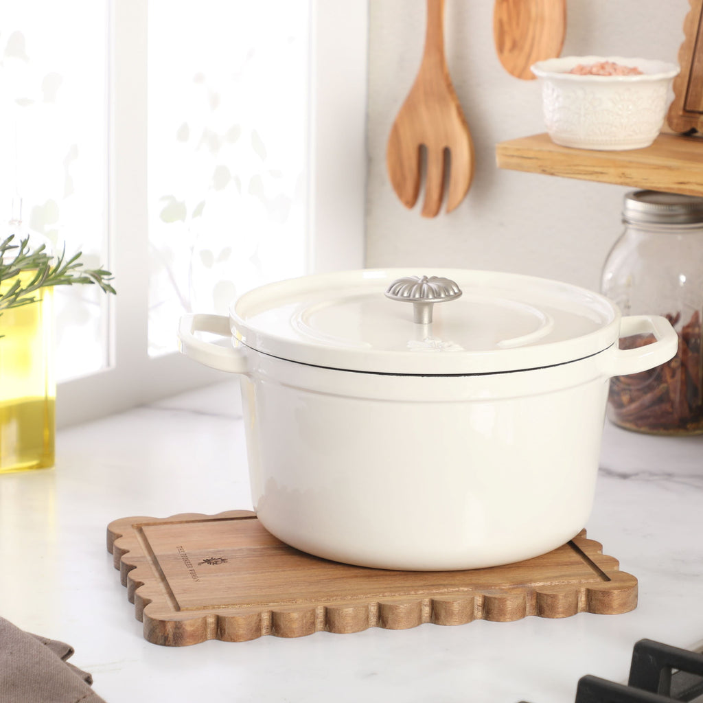PioneerHome™ 5-Quart Enameled Cast Iron Dutch Oven with Lid, Linen - PioneerHome™