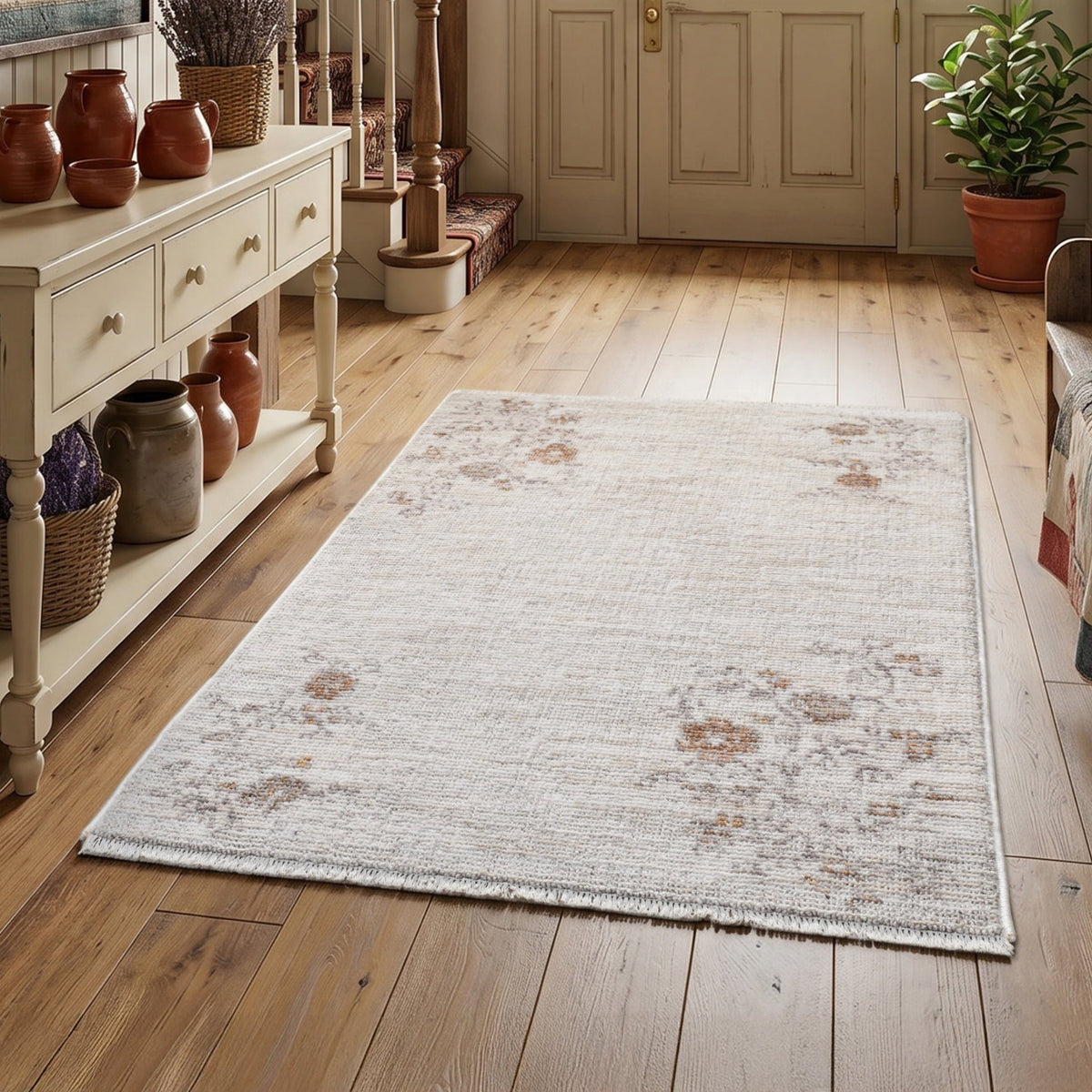 PioneerHome™ Grey Antique Floral Scatter Accent Rug, 30" x 46" - PioneerHome™
