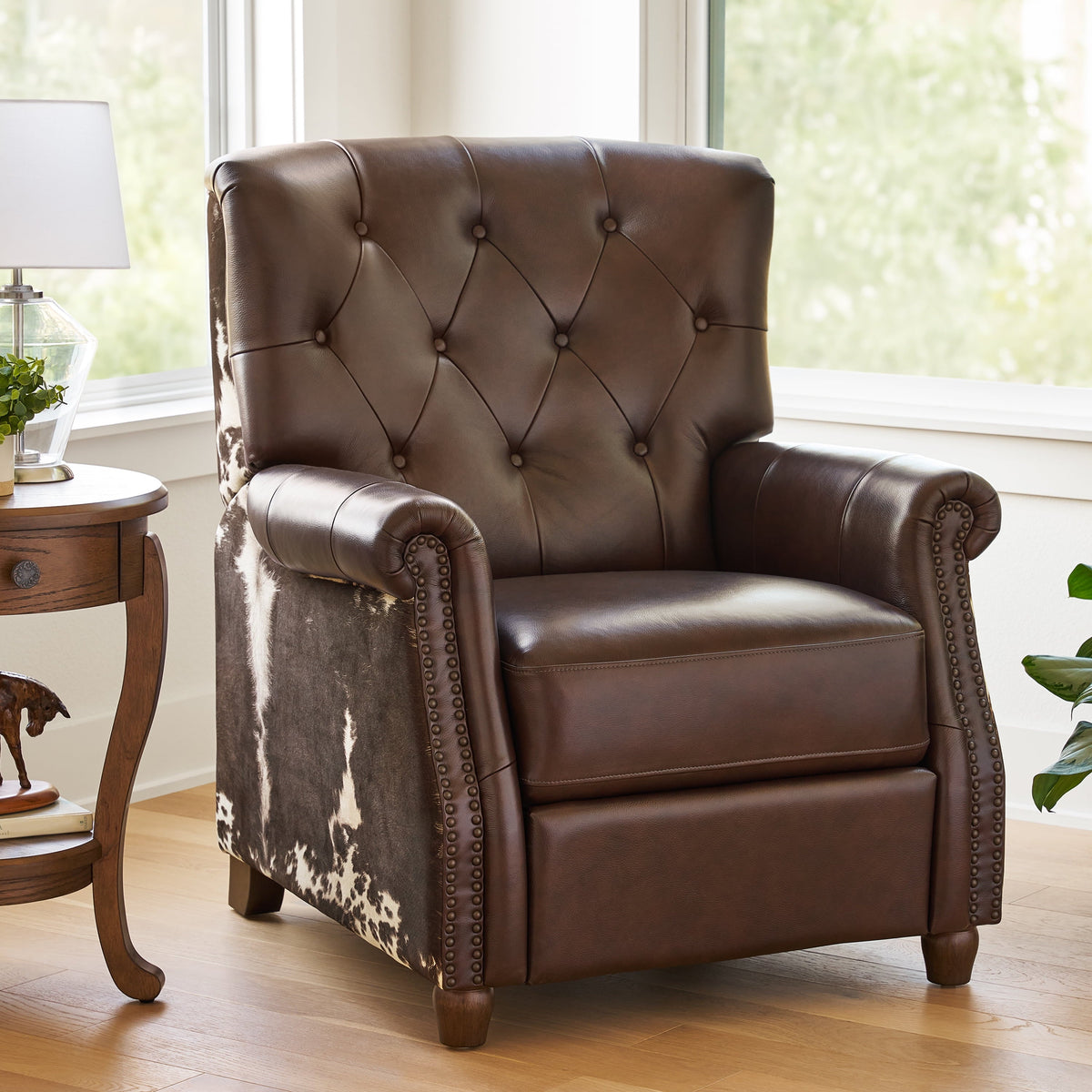 PioneerHome™ Pioneer Woman Harper Leather Recliner with Whiskey Upholstery - PioneerHome™