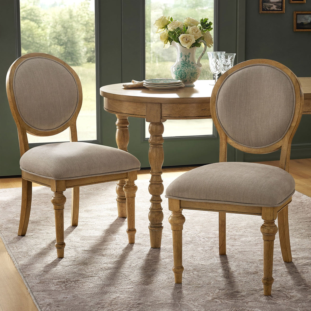 PioneerHome™ Willa Rounded Back Dining Chairs, Heirloom Wheat, Set of 2 - PioneerHome™