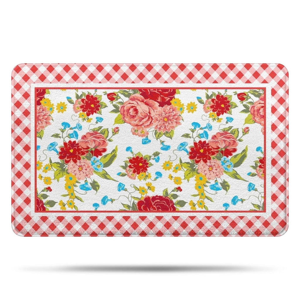PioneerHome™ Flower Design Bath Mat Soft Rug Rubber Non Slip Quick Dry Pioneer Flower Woman Super Absorbent - PioneerHome™