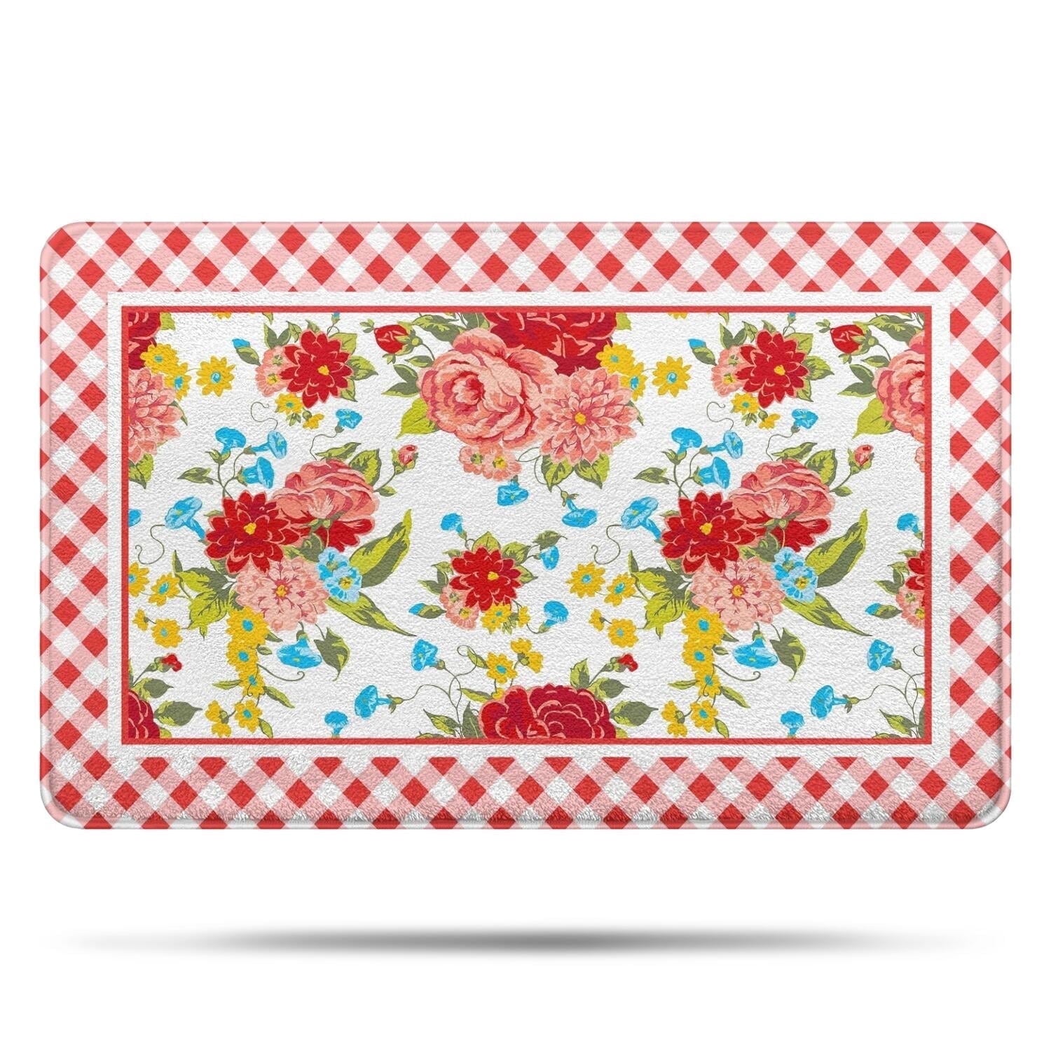 PioneerHome™ Flower Design Bath Mat Soft Rug Rubber Non Slip Quick Dry Pioneer Flower Woman Super Absorbent - PioneerHome™