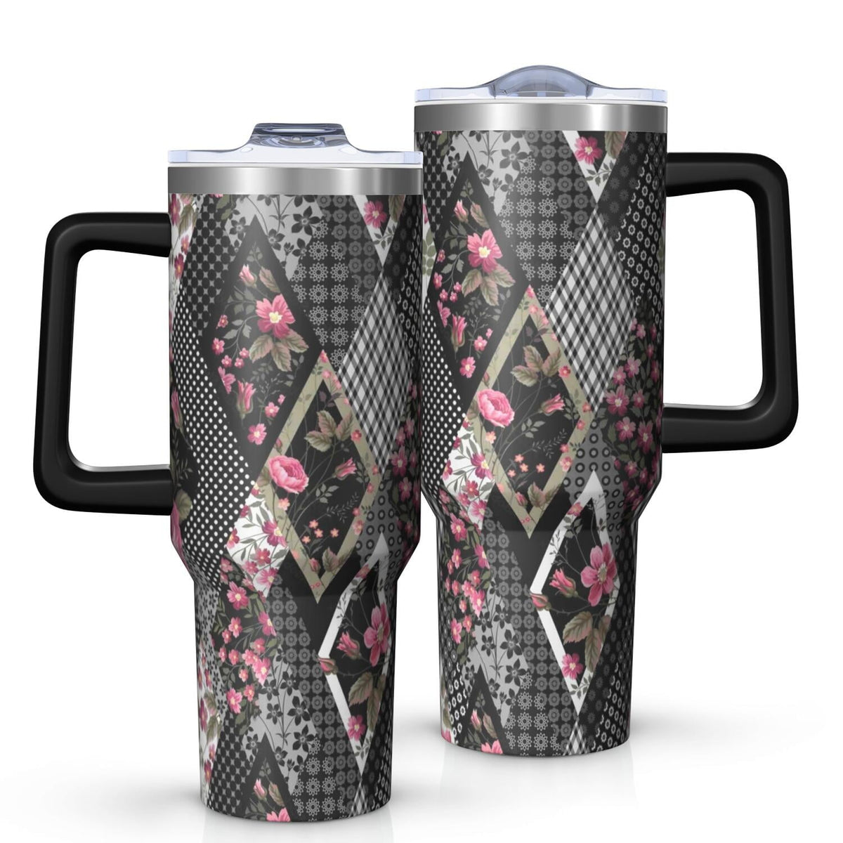 PioneerHome™ Pioneer Flower Tumbler with Handle and Lid,40oz Pioneer Flower Double Wall Vacuum Insulated Tumbler,Pioneer Flower - PioneerHome™