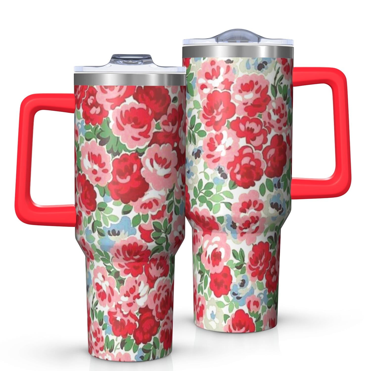 PioneerHome™ Pioneer Flower Tumbler with Handle and Lid,40oz Pioneer Flower Double Wall Vacuum Insulated Tumbler,Pioneer Flower - PioneerHome™