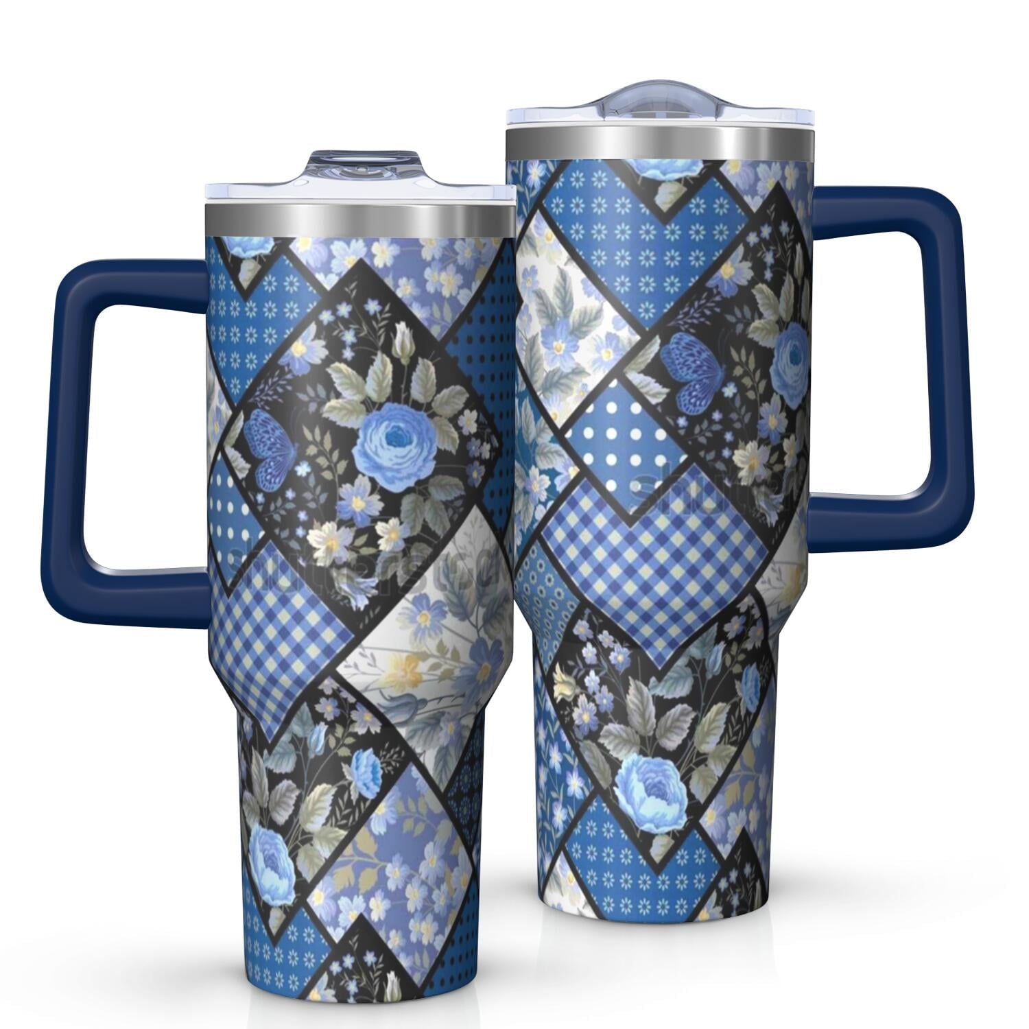 PioneerHome™ Pioneer Flower Tumbler with Handle and Lid,40oz Pioneer Flower Double Wall Vacuum Insulated Tumbler,Pioneer Flower - PioneerHome™