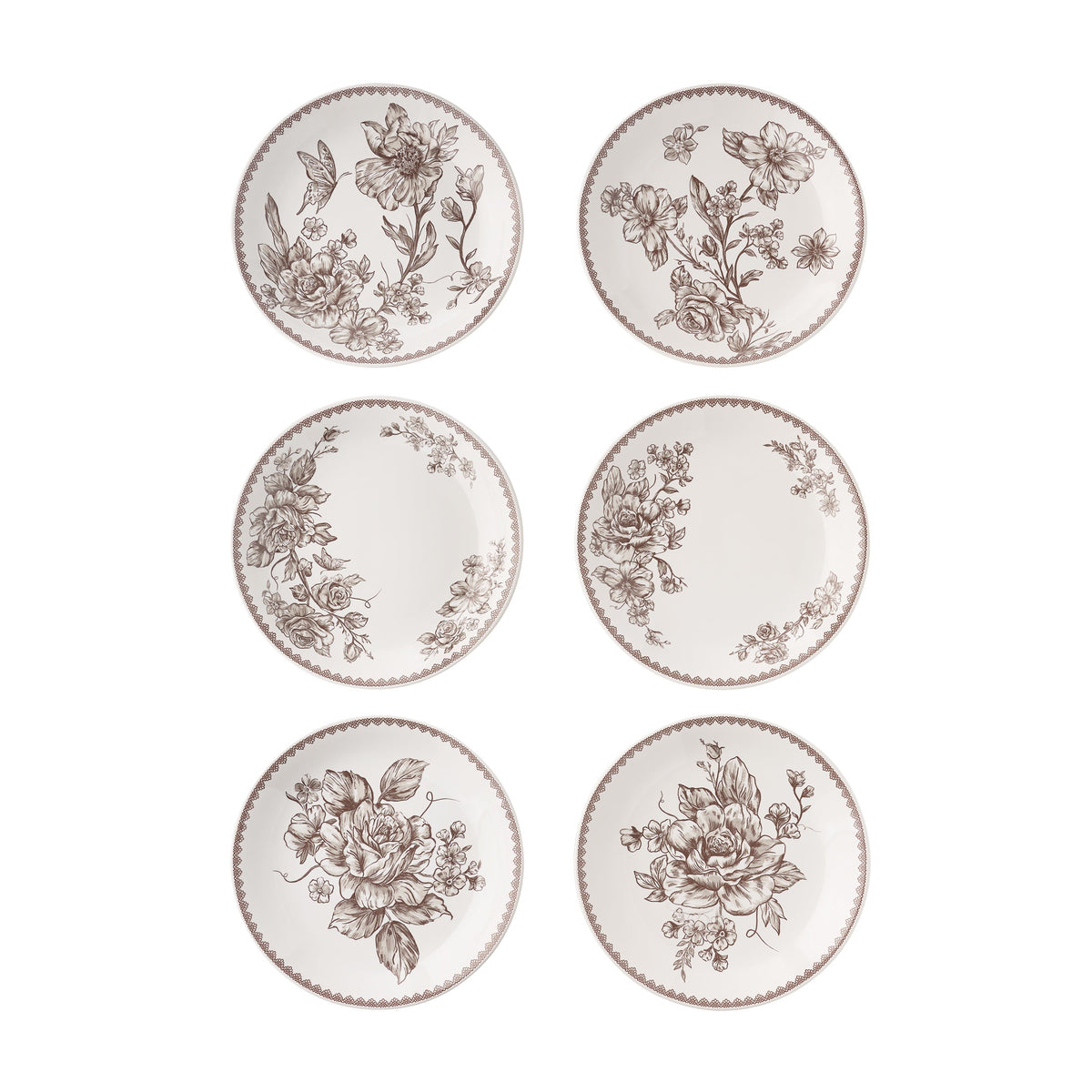 PioneerHome™ Agatha Stoneware Appetizer Plate, Blue, Set of 6 - PioneerHome™