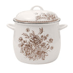 PioneerHome™ Agatha 12 Qt Enamel on Steel Stock Pot with Lid, Brown - Farmhouse - PioneerHome™