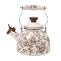 PioneerHome™ 2.0-Quart Enamel on Steel Agatha Tea Kettle, Brown - PioneerHome™