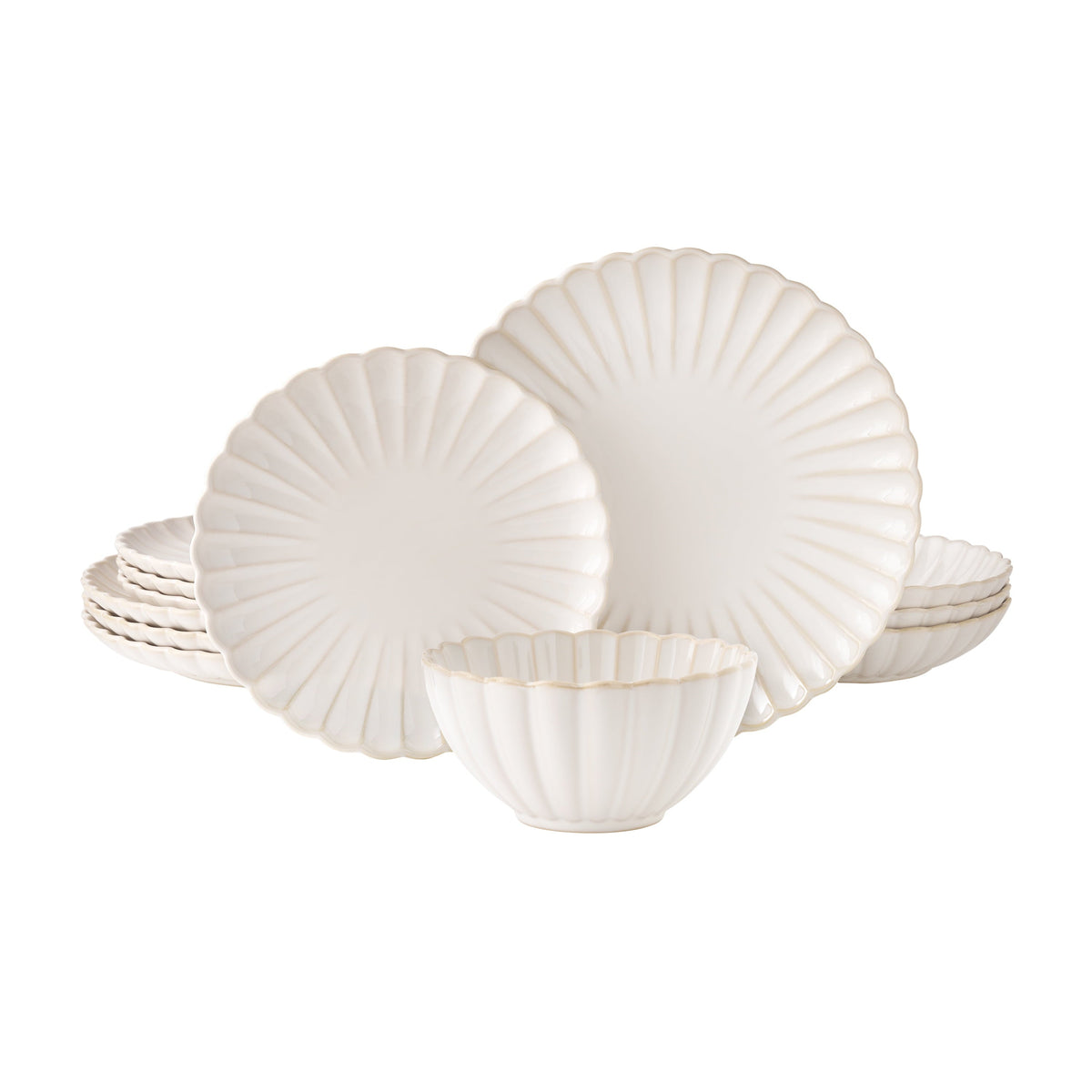 PioneerHome™ Colette 12-Piece Stoneware Dinnerware Set, Blue - PioneerHome™