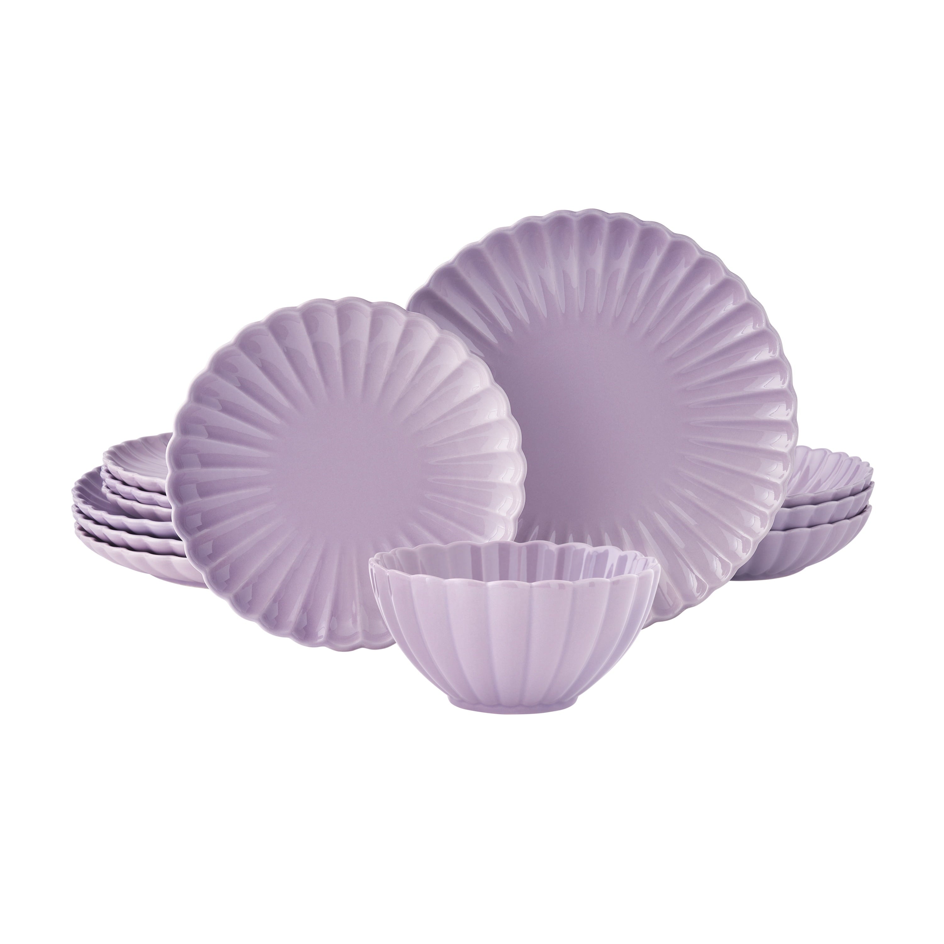 PioneerHome™ Colette 12-Piece Stoneware Dinnerware Set, Blue - PioneerHome™