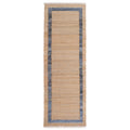PioneerHome™ Denim Jute Runner Rug, Natural with Blue Border, 30 x 96 Inches - PioneerHome™