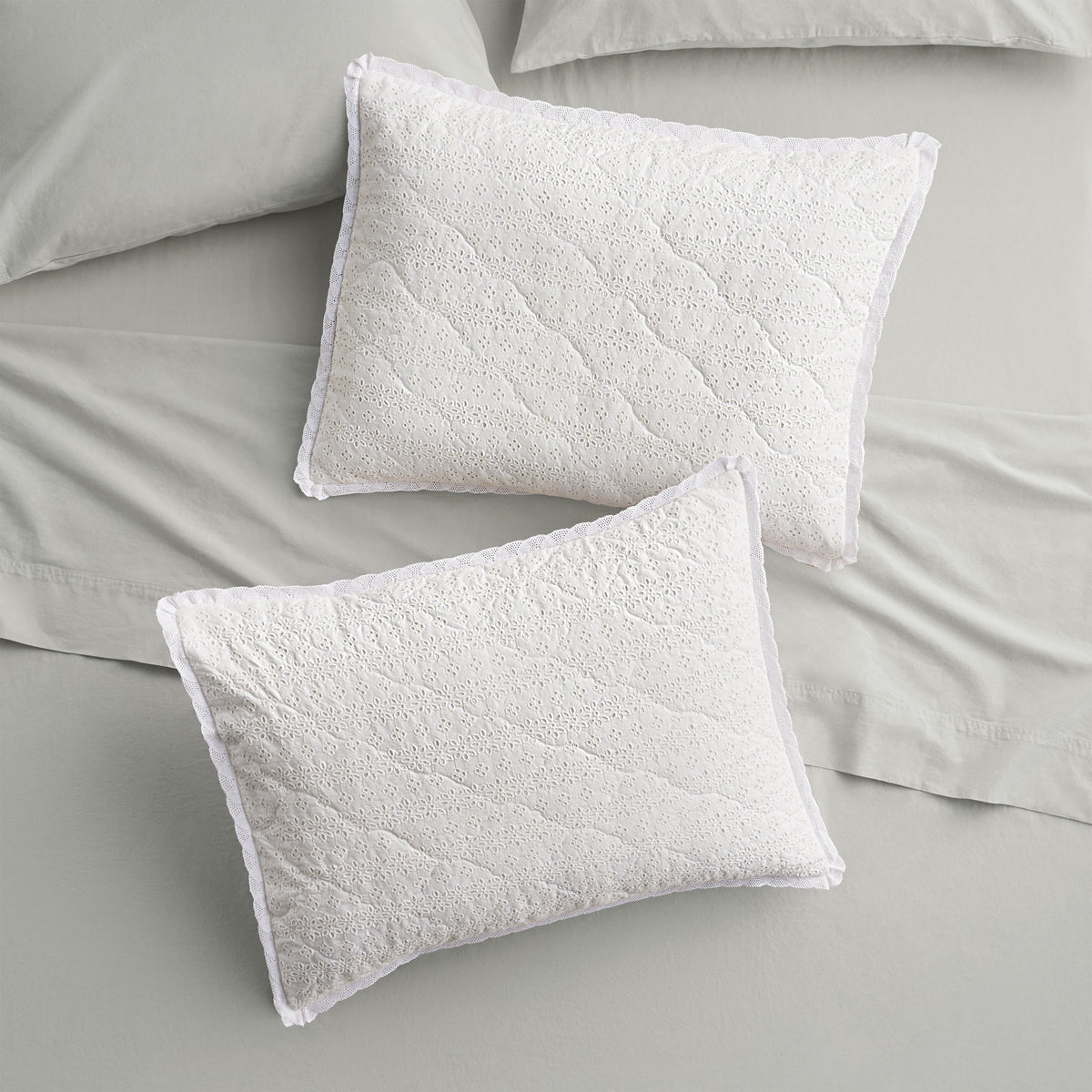 PioneerHome™ Agatha Floral Gauze Pillow Sham, Standard, Blue Dust, 2 Pack - Cozy Cottage - PioneerHome™