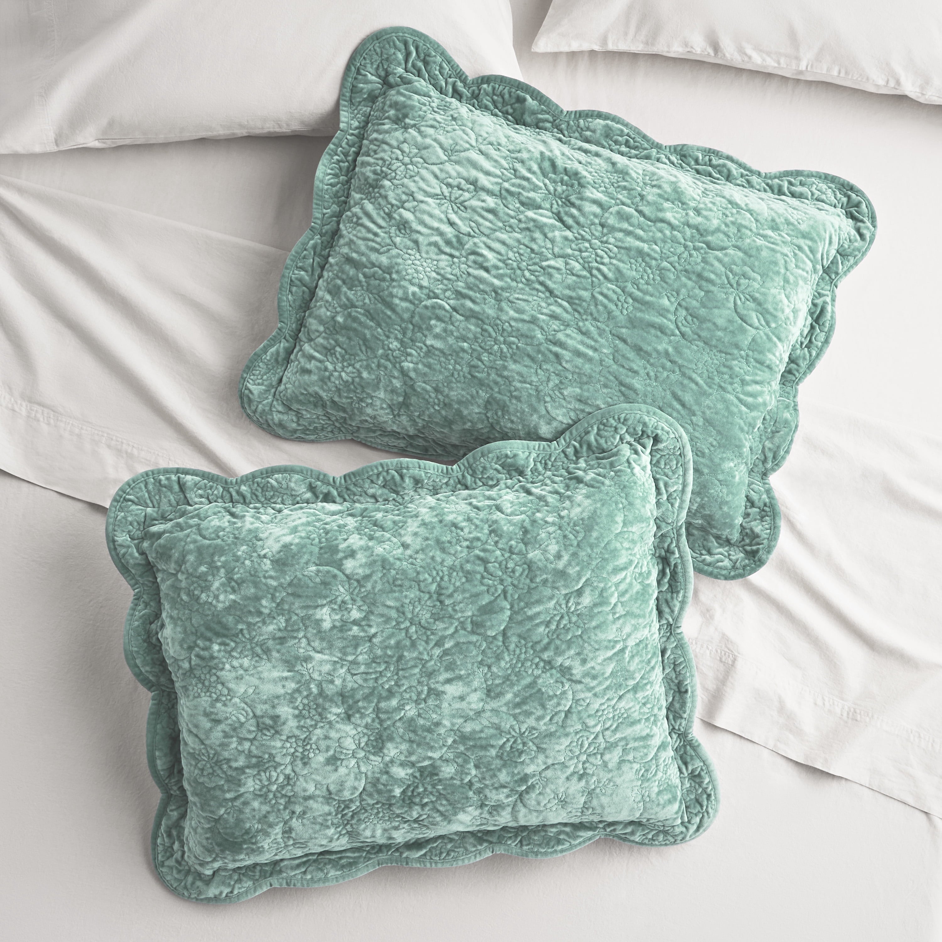 PioneerHome™ Agatha Floral Gauze Pillow Sham, Standard, Blue Dust, 2 Pack - Cozy Cottage - PioneerHome™