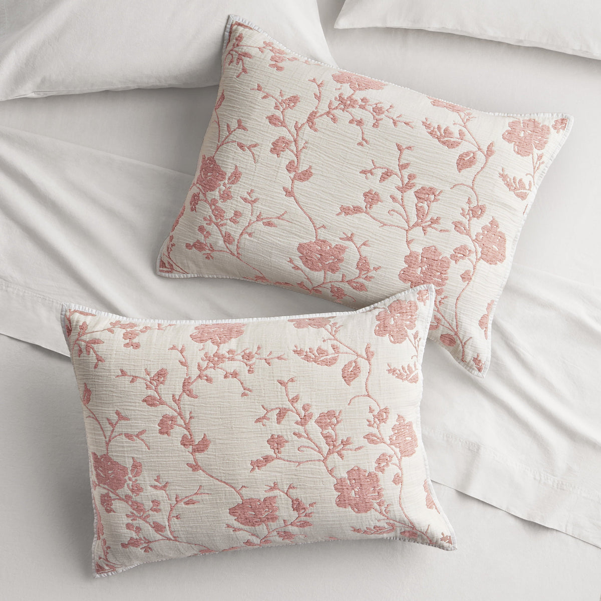 PioneerHome™ Agatha Floral Gauze Pillow Sham, Standard, Blue Dust, 2 Pack - Cozy Cottage - PioneerHome™