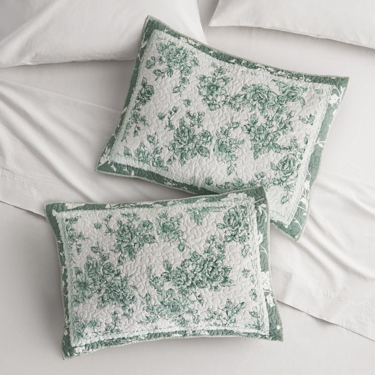 PioneerHome™ Agatha Floral Gauze Pillow Sham, Standard, Blue Dust, 2 Pack - Cozy Cottage - PioneerHome™