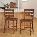 PioneerHome™ Harper Counter-height Wood Stools, 2 Pack, White - PioneerHome™