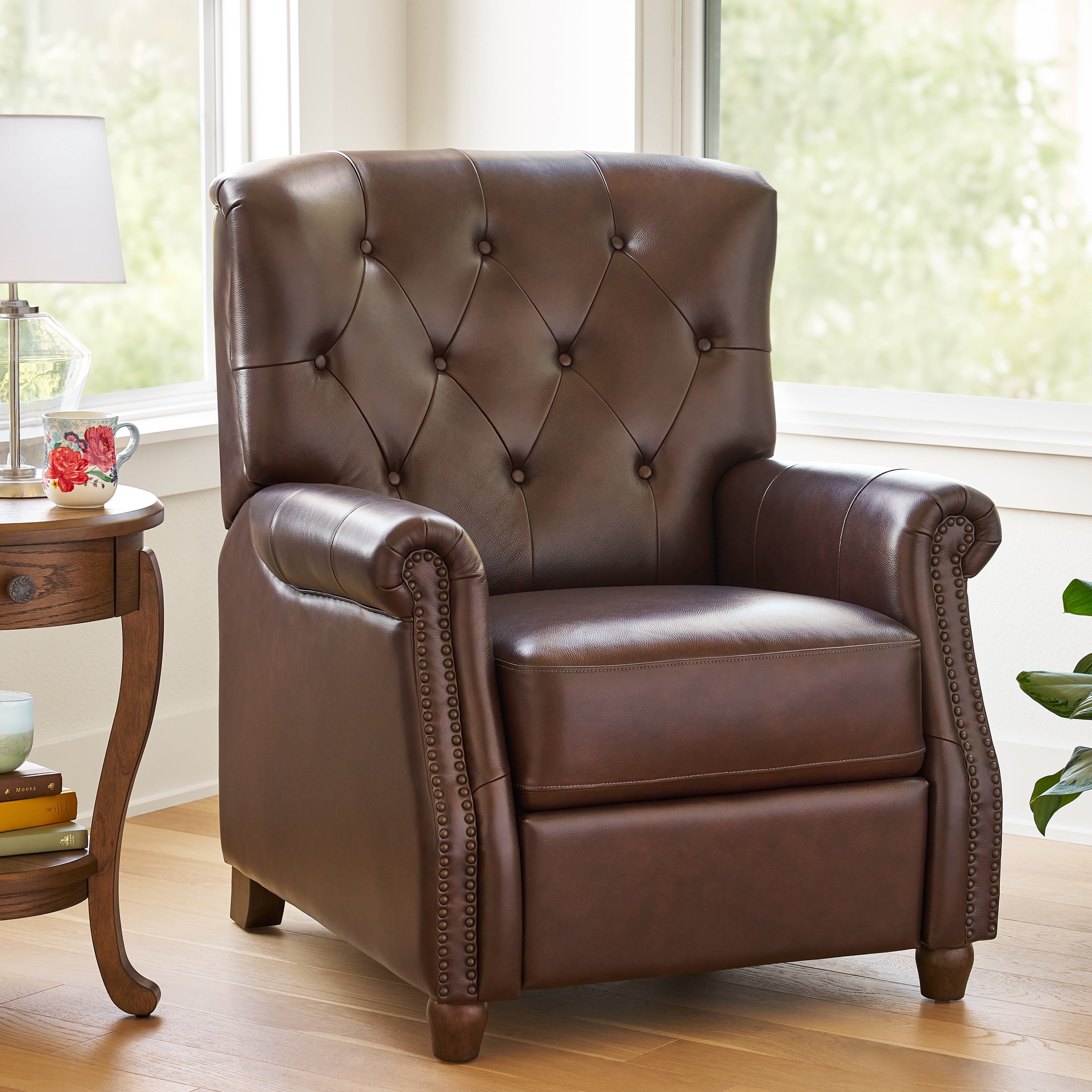 PioneerHome™ Pioneer Woman Harper Leather Recliner with Whiskey Upholstery - PioneerHome™