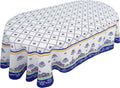 PioneerHome™ Polish Pottery Style Tablecloth, Blue Ceramic Table Cloth, Farmhouse Tablecover for Oval Tables 60 x 84, - PioneerHome™