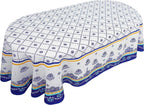 PioneerHome™ Polish Pottery Style Tablecloth, Blue Ceramic Table Cloth, Farmhouse Tablecover for Oval Tables 60 x 84, - PioneerHome™