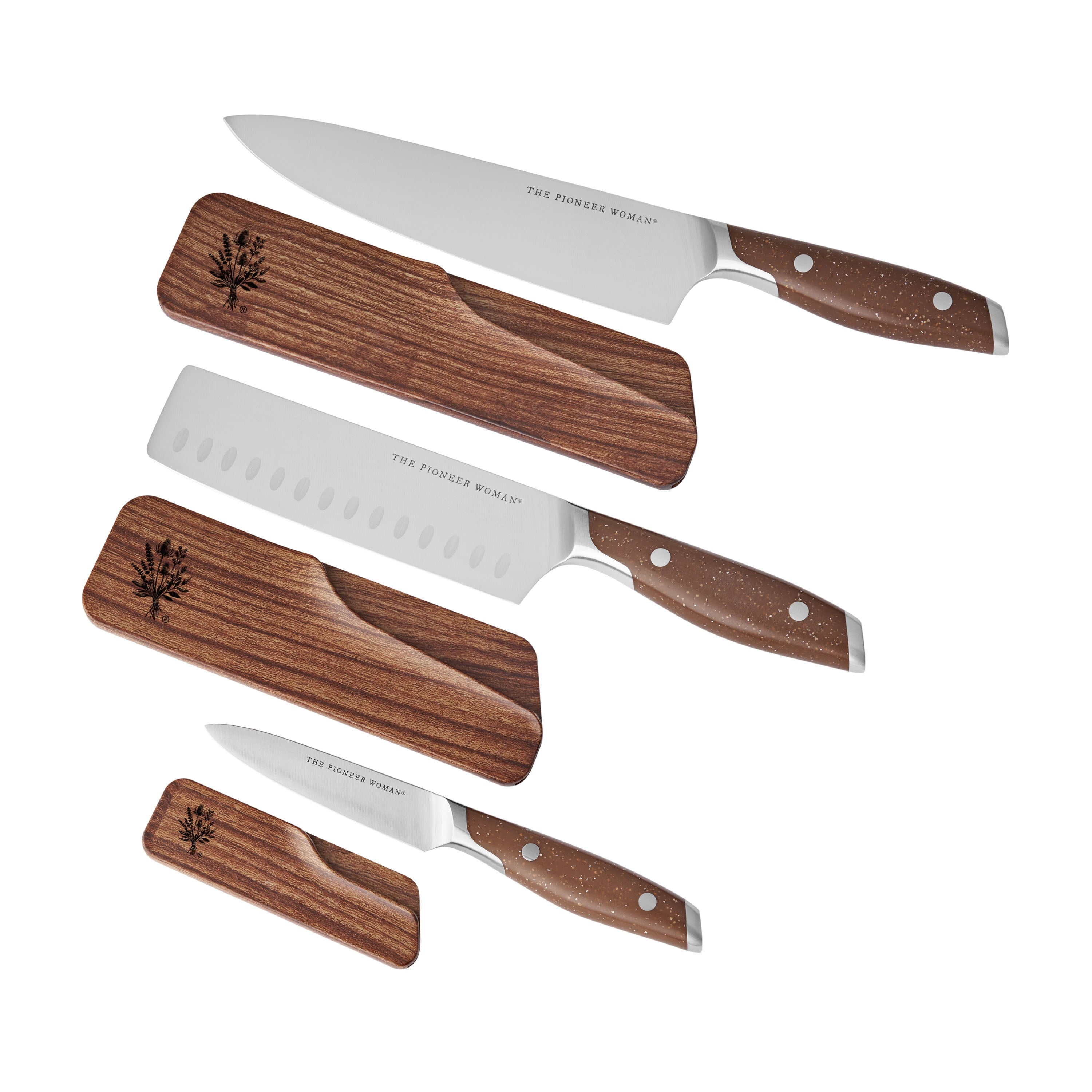 PioneerHome™ 3-Piece Knife Set, Brown Speckle - PioneerHome™