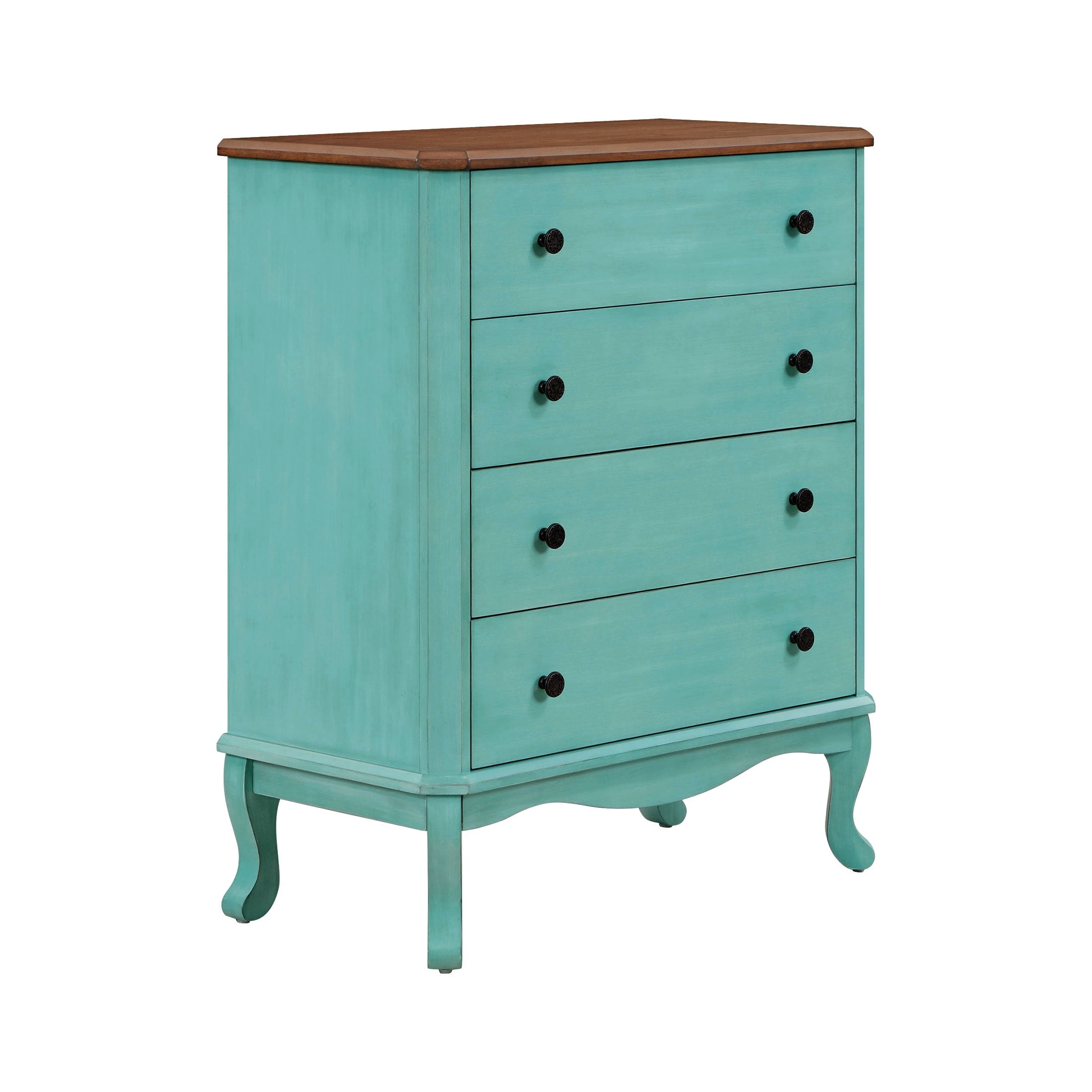 PioneerHome™ 4-Drawer Dresser Made With Solid Wood Frame, Teal - PioneerHome™