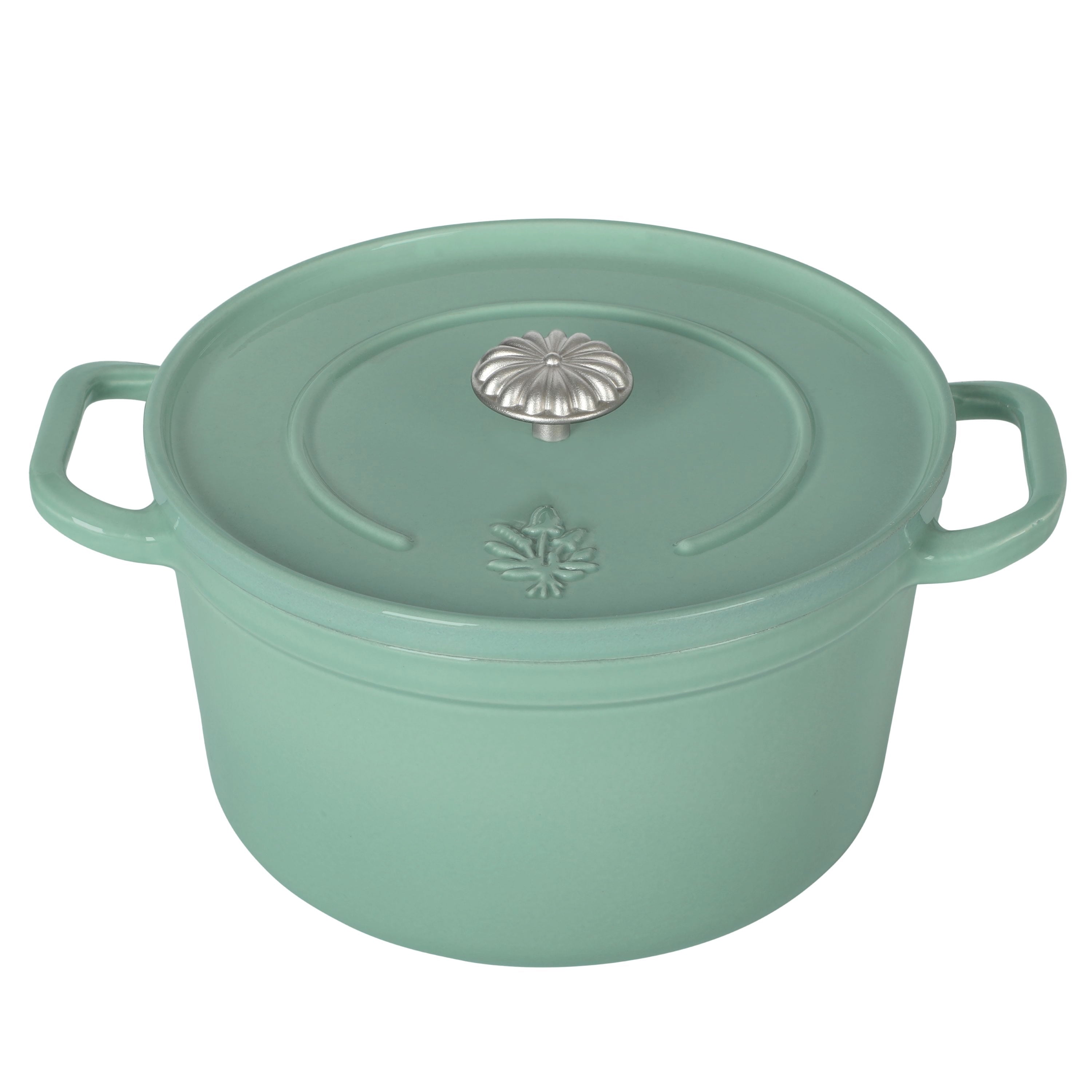 PioneerHome™ 5-Quart Enamel Cast Iron Dutch Oven with Lid, Dark Green - Rustic Home - PioneerHome™