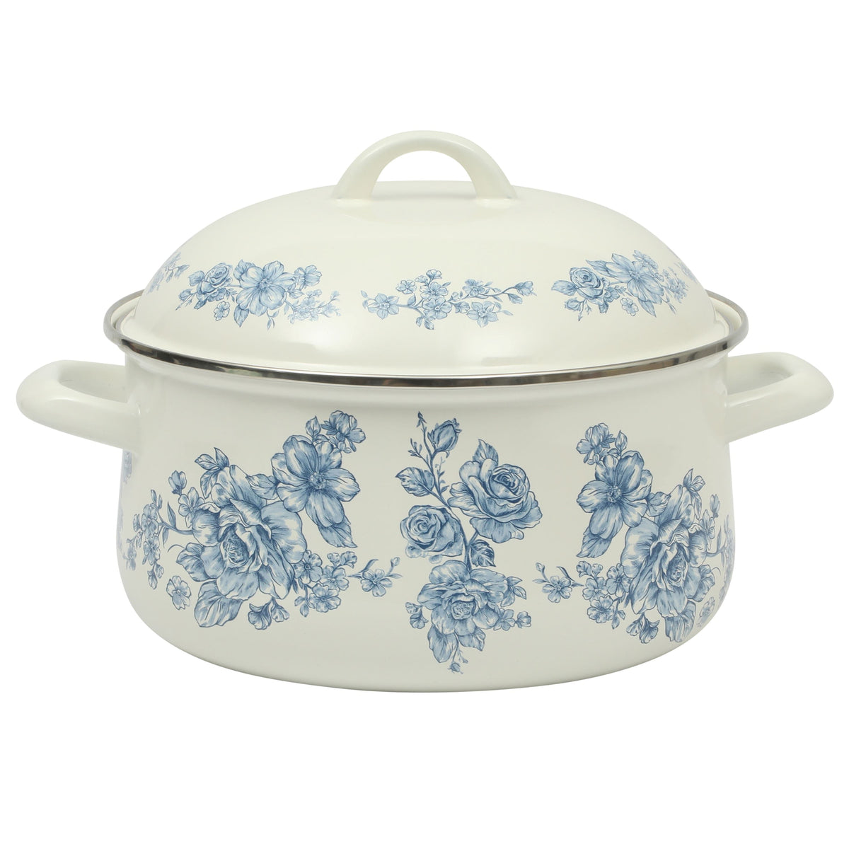 PioneerHome™ Agatha Enamel-on-Steel 6-Quart Dutch Oven, Blue - PioneerHome™