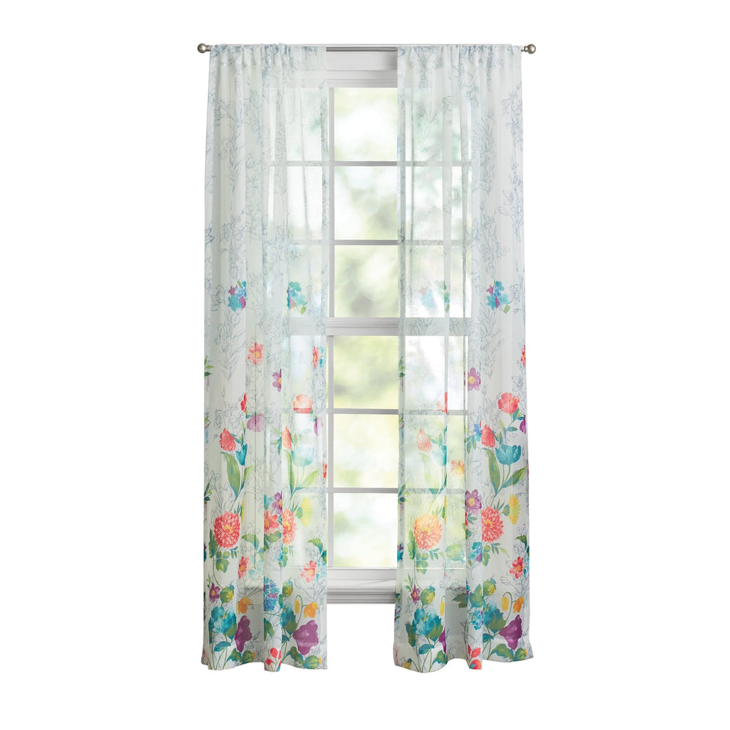 PioneerHome™ Blooming Bouquet Curtain Panel Pair, Set of 2, Floral, 40"W x 84"L - PioneerHome™