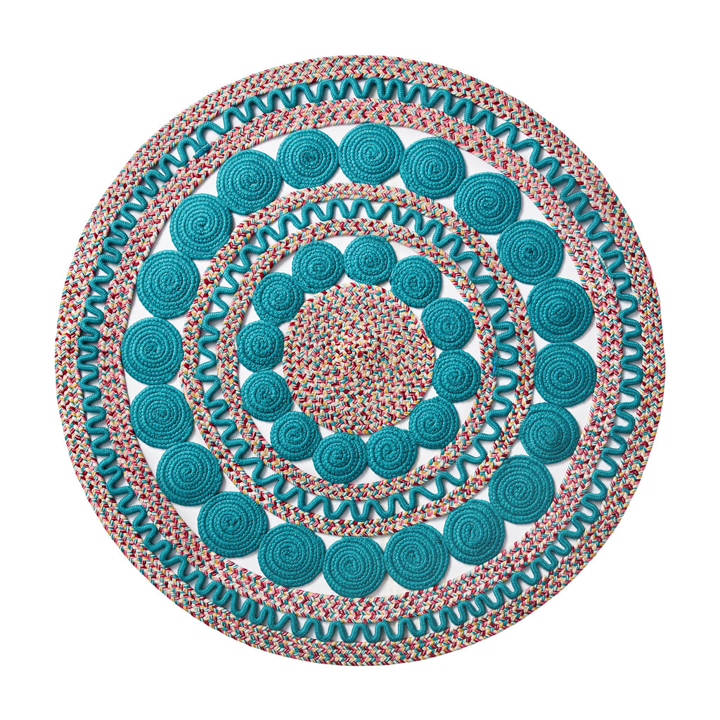 PioneerHome™ Braided Floral Round Rug, 48" - PioneerHome™