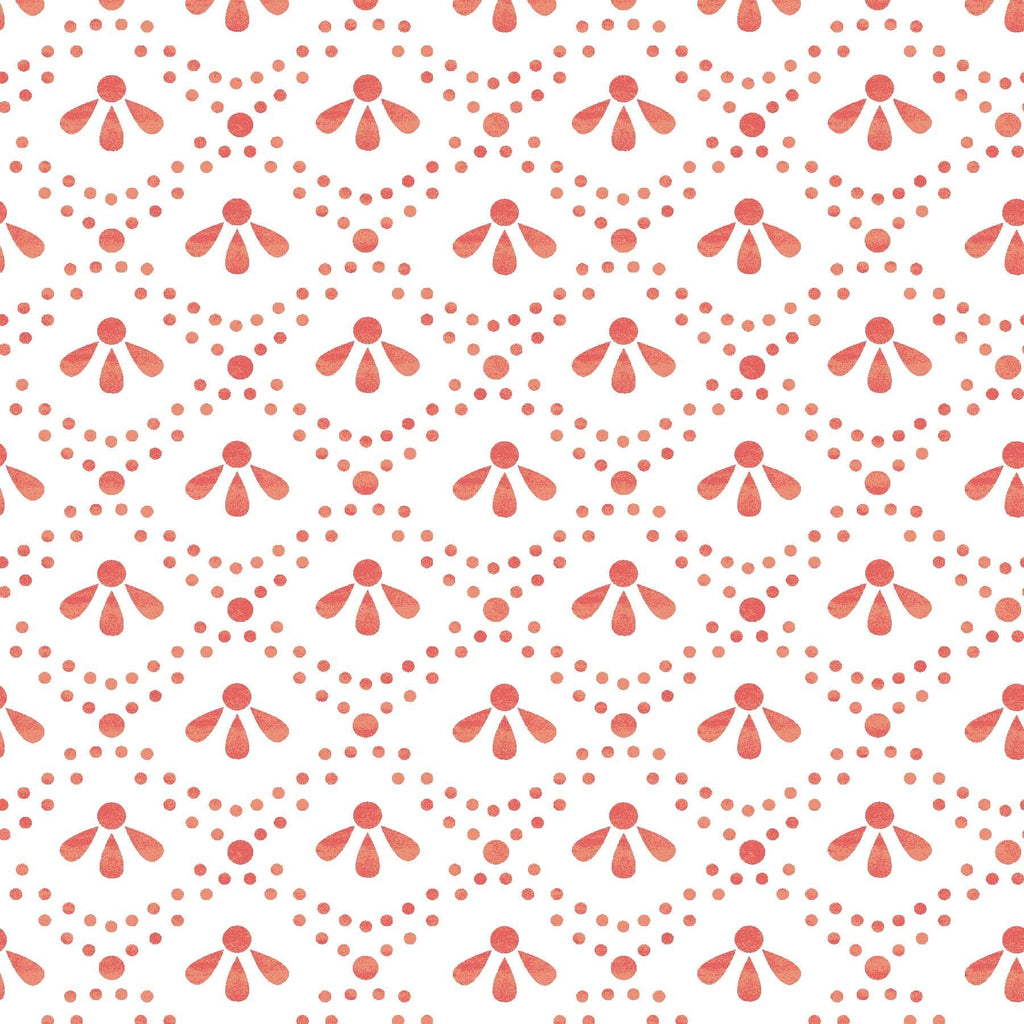 PioneerHome™ Coral Tonal Scallop Peel And Stick Vinyl Wallpaper, 215-in by 20.5-in, 30.75 sq. - PioneerHome™