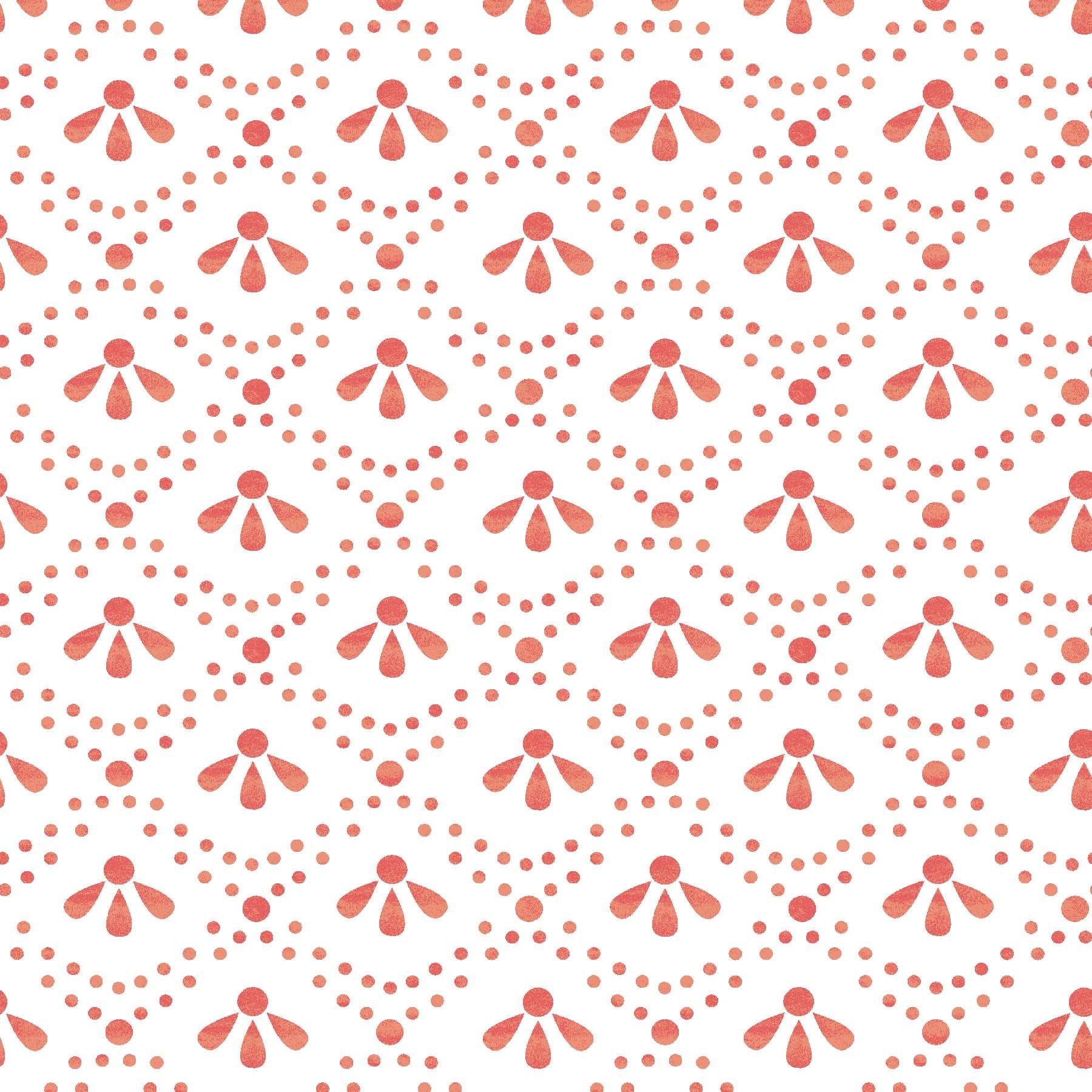 PioneerHome™ Coral Tonal Scallop Peel And Stick Vinyl Wallpaper, 215-in by 20.5-in, 30.75 sq. - PioneerHome™