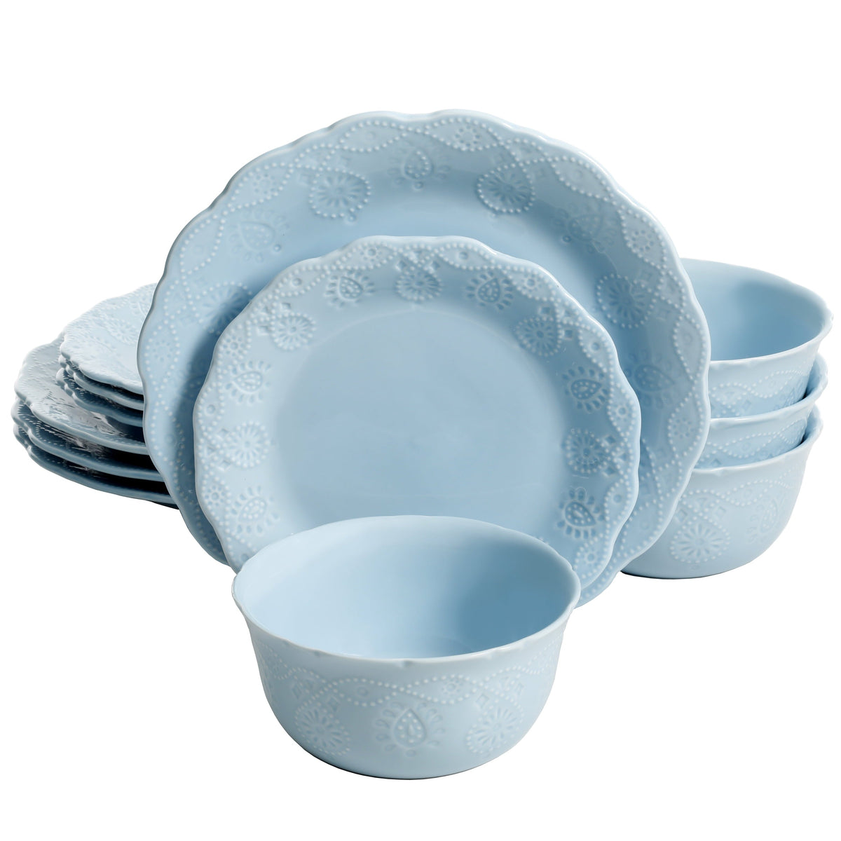 PioneerHome™ Cowgirl Lace 12-Piece Dinnerware Set, Red - PioneerHome™