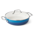 PioneerHome™ Harlow 12" Ceramic Non-Stick Everyday Pan with Lid, Denim Blue - PioneerHome™