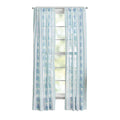 PioneerHome™ Hattie Stripe 2 Pack Curtain Panel, BCI Cotton, Floral, Blue, RodPocket, 40" W - PioneerHome™
