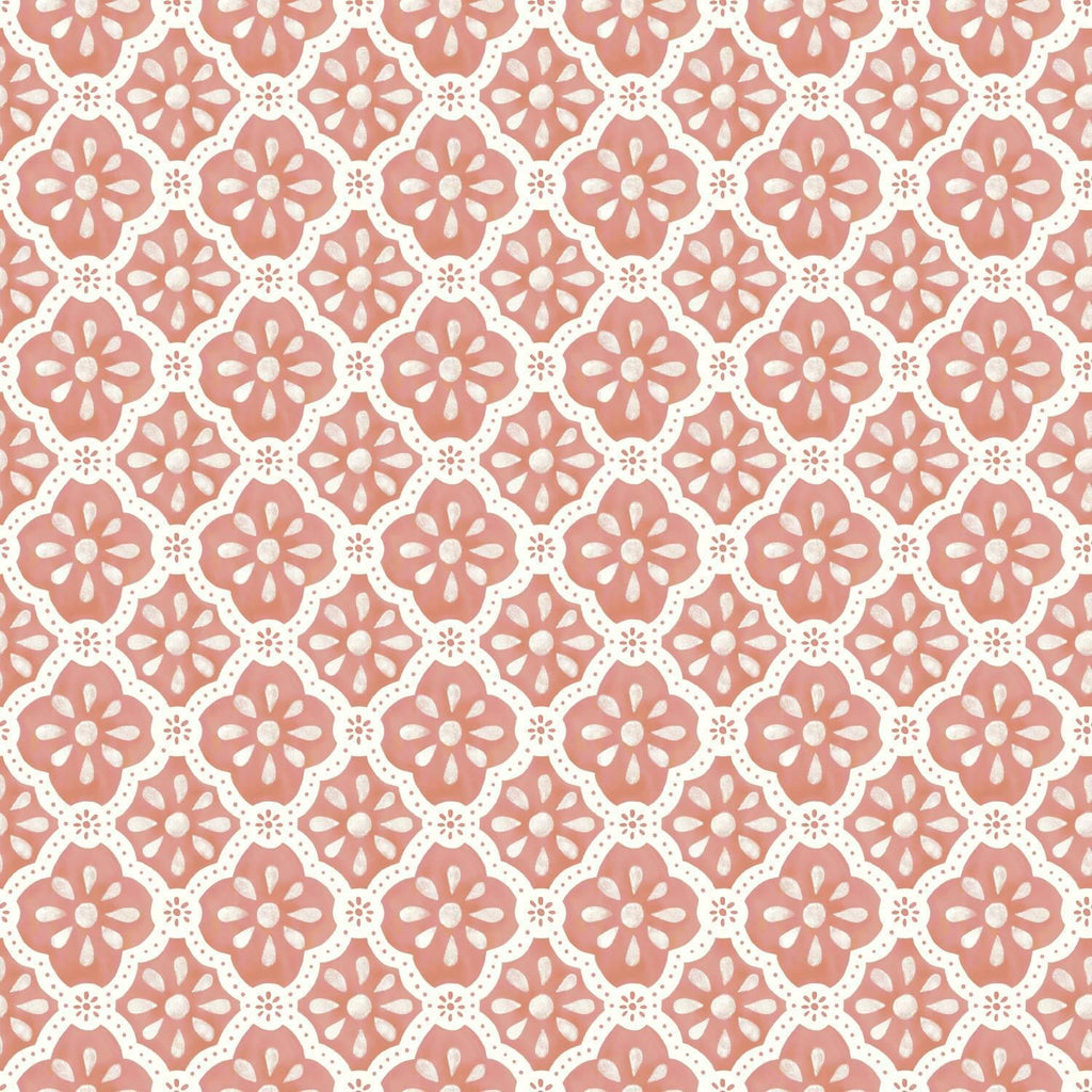 PioneerHome™ Pink Salmon Washy Trellis Peel and Stick Wallpaper, 18" x 18.86' - PioneerHome™